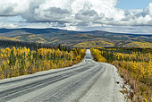 Taylor highway, from Tetlin junction to Eagle city in autumn, Alaska
