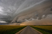 Cold air storm at the end of the day on June 16, 2016, La Beauce, Eure et Loir, France