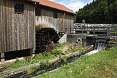 La Hallière sawmill, museum, Haut Fer, blade wheel, Celles sur Plaine, Vosges, France