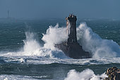 La Vieille Lighthouse on the Gorlebella Rock, Finistère, Brittany, France