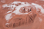 Aerial View, Los Colorados, Tolar Grande, La Puna, Argentina, South America, America