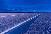 Landscape at sunset in Salinas Grandes in the province of Jujuy, Argentina, South America, America