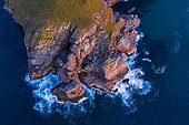 Aerial View, Punta Cueva Colina, Ecoparque Trasmiera, Arnuero Municipality, Cantabria, Cantabrian Sea, Spain, Europe