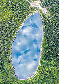 Corbeaux Lake in summer, Vosges, France
