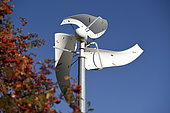 Horizontal axis wind turbines, experiment, Col des Bagenelles, Le Bonhomme, Haut-Rhin, France