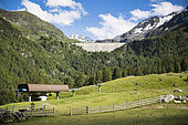 Super Nendaz ski resort and Cleuson dam in summer, Valais, Switzerland