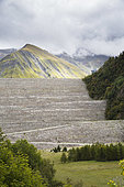 Embankments of the Grand'Maison Dam, Vaujany, Isère, France