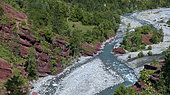 The Var river in the Gorges de Daluis, Mercantour National Park, Alps, France