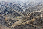 Canyon Barranco de la Negra, near Alajero, drone image, La Gomera, Canary Islands, Spain, Europe
