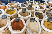 Spice bags at a summer market, Provence, France