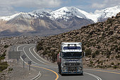 Truck at 4500 m on the Chile - Bolivia road. Altiplano & puna, Chile