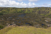 Rano Kau Volcano Crater, Rapa Nui, Easter Island, Chile