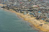 Overlook over the shantytown of West Point, Monrovia, Liberia, Africa
