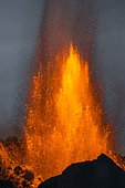 Eruption in Geldingadalur, Fagradalsfjall, Reykjanes Peninsula, Iceland