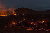 Eruption in Geldingadalur, Fagradalsfjall, Reykjanes Peninsula, Iceland