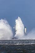 Carnot Dyke under the storm, Boulogne sur mer, Opal Coast, Pas-de-Calais, France
