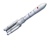 Future Chinese rocket, Long March 9, angled view.