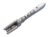 Future Chinese rocket, Long March 9, angled view with fuel tanks.