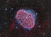 NGC 6888, the Crescent Nebula in the Cygnus constellation.