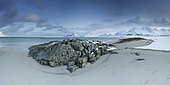 Ytresand beach in winter, Lofoten, Norway