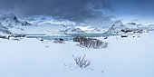 Paysage hivernal, Moskenesoya, Lofoten, Norvège
