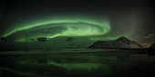 Aurora Borealis, Skagsanden, Lofoten, Norway