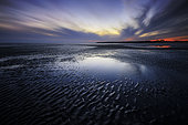 Twilight at the Bec d'Andaine, Mont-Saint-Michel Bay, Normandy, France