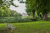 Chantilly Castle and its English garden, Domaine de Chantilly, Chantilly, Oise, France.