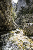 Oppedette gorge, sensitive natural area, Alpes de Haute Provence, France