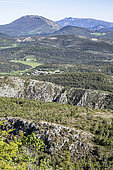 Paysage du Parc Naturel Régional du Verdon depuis les hauteurs de la commune de La Martre, Var, France