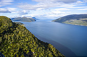 Overview of Ranfjorden fjord in Norway