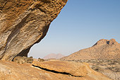 Rock Dassie (Procavia capensis) in Granite landscape of Spitzkoppe, Damaraland, Namibia