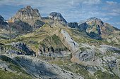Cirque d'Aspe : Upper cretaceous limestone, Pyrenees National Park, Aspe Valley, Pyrénées-Atlantiques, France