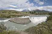 Rio Paine Waterfall, Torres del Paine National Park, XII Magallanes Region and Chilean Antarctica, Chile