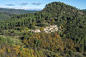 The hamlet of Brugairolle, under the Uglas pass, Galaizon valley, Cevennes, France