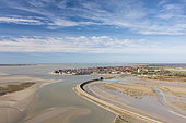 Le Crotoy à marée basse, Baie de Somme, Picardie, France