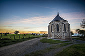 The sailors' chapel at sunset, Saint-Valéry sur Somme, Cap Hornu, France.