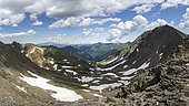 Haute vallée d'Orlu and pic de la Portella Gran, border between Ariège and Pyrénées-Orientales, Montagnes Catalanes, France