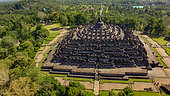 Aerial view of Borobudur temple