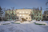 Building of the Permafrost Institute in Yakutsk, Sakha Republic, Russia