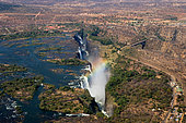 The Victoria falls is the largest curtain of water in the world.