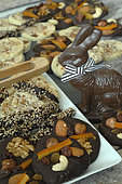 Easter chocolates, beggars, white chocolates, chocolate bunnies and other treats