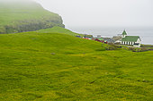 Gjogv, Esturoy Island, Faroe Islands, Denmark.