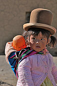 Aymara child near Lake Titicaca, Bolivia