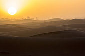Sand dunes at sunset, Merzouga, Morocco, Sahara desert