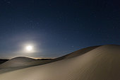 Sand dune at night, Merzouga, Morocco, Sahara desert