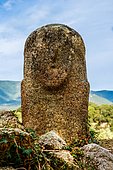 Central monument with menhir statues, Filitosa archaeological site, Corsica, Filitosa, Corsica, France, Europe