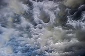 Mammatus clouds, dramatic cloud atmosphere, thunderclouds, cumulonimbus, Germany, Europe