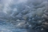 Mammatus clouds, dramatic cloud atmosphere, thunderclouds, cumulonimbus, Germany, Europe