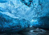 Glaical cave in Vatnajoekull Nationalpark, Iceland. Glacial cave in the Breidamerkurjoekull Glacier in Vatnajoekull National Park. europe, northern europe, iceland, February